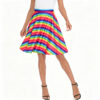 Casual Chic Stretch Novelty Print Womens High Waist A Line Midi Skirt