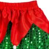Urban Sporty Sequin Panelled Womens Christmas Running Mini Skirt