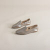 Casual Chic Foldable Sheepskin Womens Pointed Toe Slip On Flats