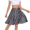 Casual Chic Stretch Novelty Print Womens High Waist A Line Midi Skirt