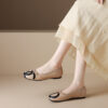 French Riviera Quilted Cushioned Womens Slip On Bow Ballet Flats